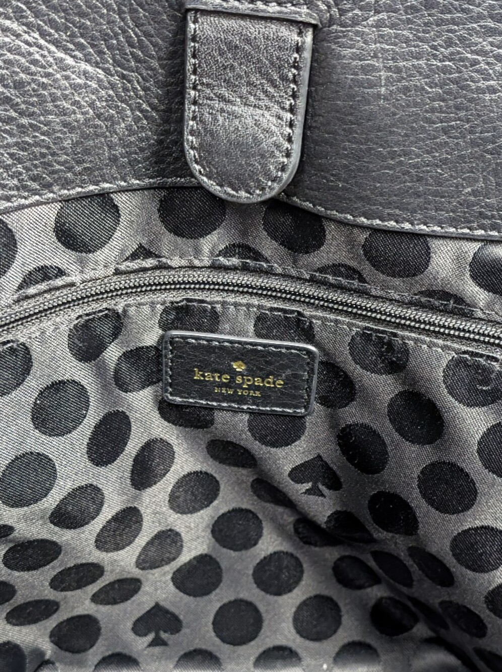 Like New Kate Spade Black Streen Brennan Shoulder Bag Pebbled Leather Mid size - Picture 13 of 15